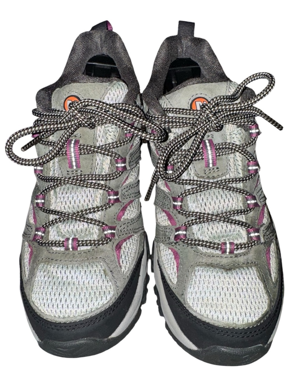 Women’s Merrell Moab 3 Trail Running Shoes - Gray/green with Purple Accents - Picture 5 of 7